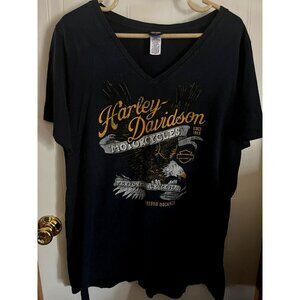 Harley Davidson T Shirt Womens 2X  FREEDOM MACHINES HIGH STAKES FLORENCE KY